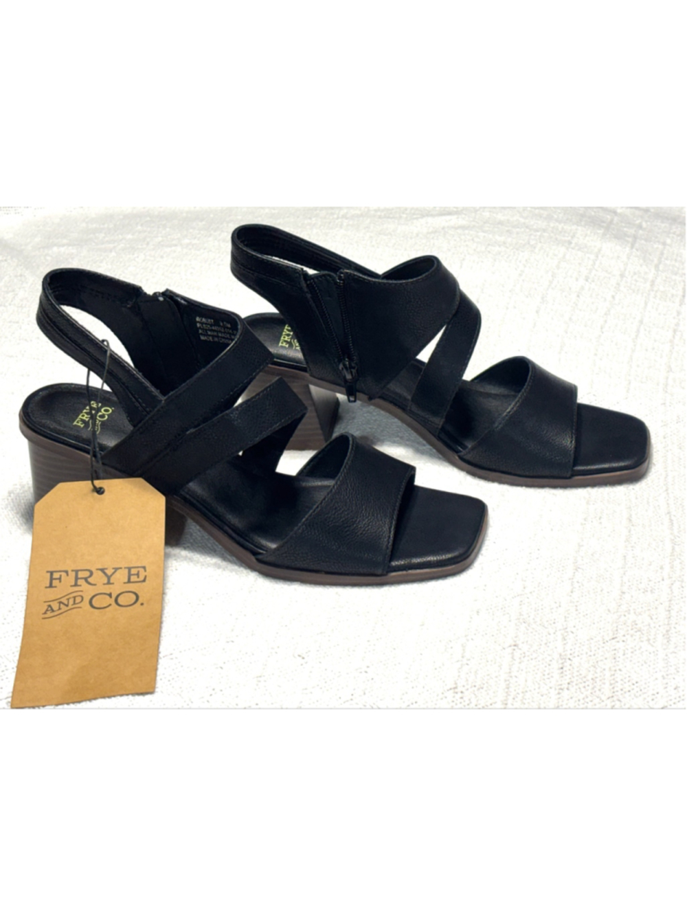 NWT Frye & Co. Robust Strappy Block Heel Square Toe Slingback Sandals Size 9.5